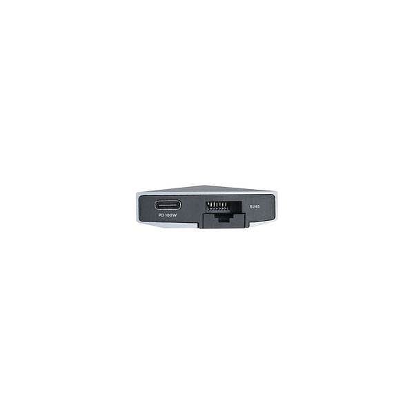 Aisens ASUC9P001GR  HDMI  3x USB  RJ45  Audio  Lector Tarjetas  USBC  MicroSD  USB Dock