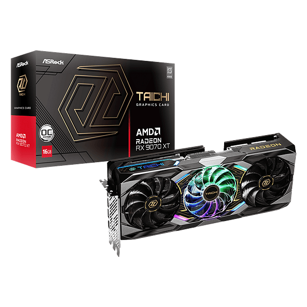 Asrock Radeon RX 9070 XT Taichi OC Gaming 16GB GDDR6 RDNA4  Tarjeta Gráfica AMD