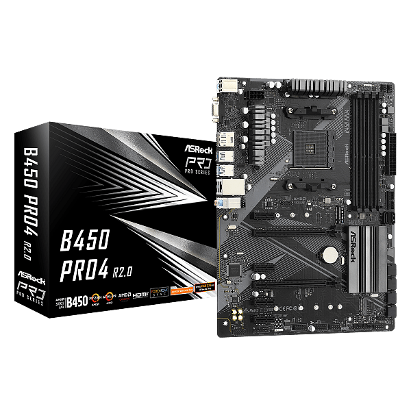 Asrock B450 Pro4 R20  DDR4  ATX  Placa Base AM4