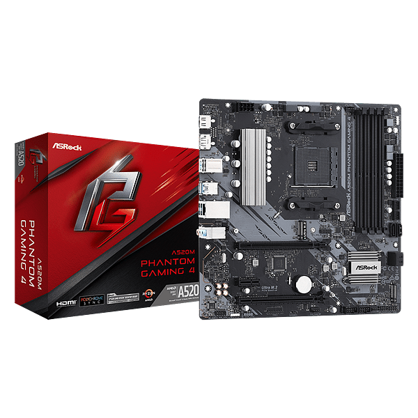 Asrock A520M Phantom Gaming  DDR4  MicroATX  Placa Base AM4