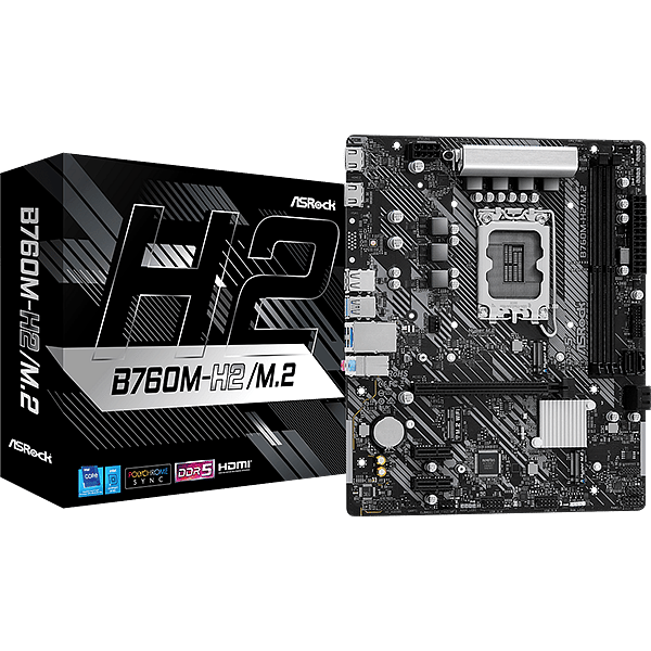 Asrock B760MH2M2 DDR5 mATX  Placa Base Intel 1700