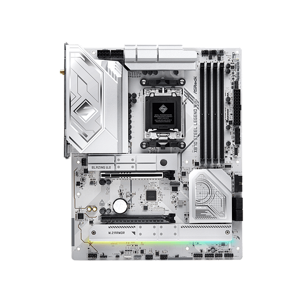 Asrock X870 Steel Legend  WiFi 7 Bluetooth 54  DDR5  ATX  Blanca  Placa Base AM5