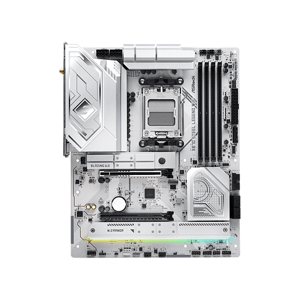 Asrock X870 Steel Legend  WiFi 7 Bluetooth 54  DDR5  ATX  Blanca  Placa Base AM5