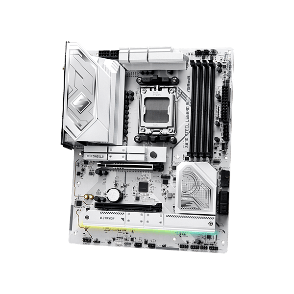 Asrock X870 Steel Legend  WiFi 7 Bluetooth 54  DDR5  ATX  Blanca  Placa Base AM5