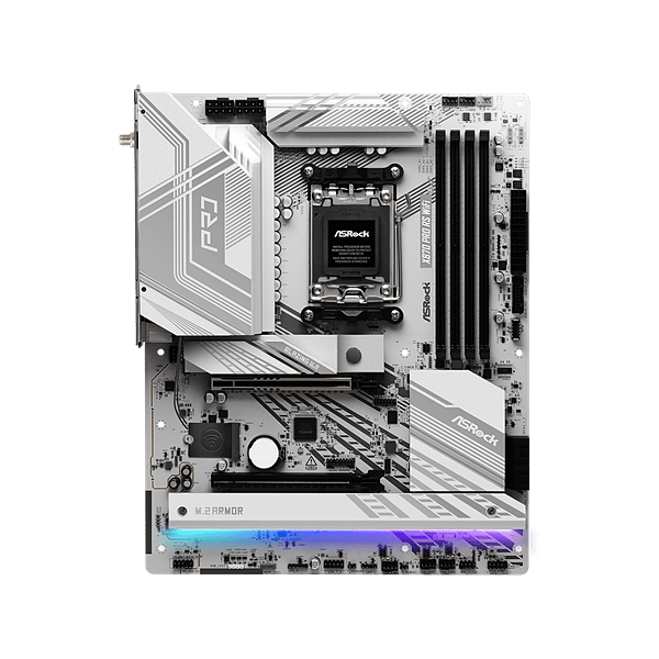 Asrock X870 Pro RS  WiFi 7 Bluetooth 54  DDR5  ATX  Blanca  Placa Base AM5