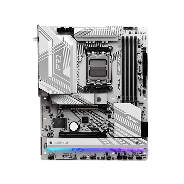 Asrock X870 Pro RS  WiFi 7 Bluetooth 54  DDR5  ATX  Blanca  Placa Base AM5