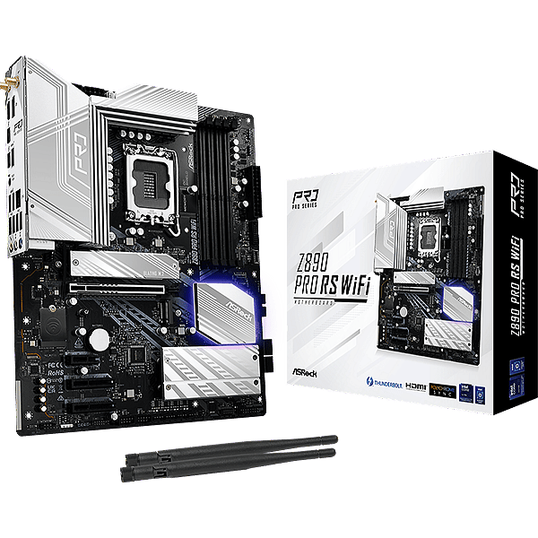 Asrock Z890 Pro RS  WiFi 6E  DDR5  ATX  Blanca  Placa Base Intel Socket 1851