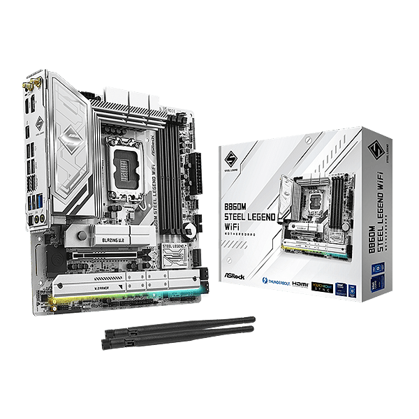 Asrock B860M Steel Legend  WiFi 6E Bluetooth 53  DDR5  MicroATX  Placa Base Intel 1851