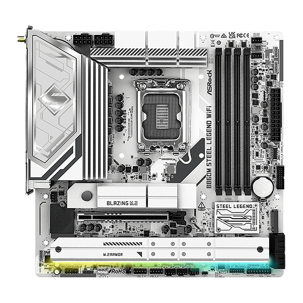 Asrock B860M Steel Legend  WiFi 6E Bluetooth 53  DDR5  MicroATX  Placa Base Intel 1851