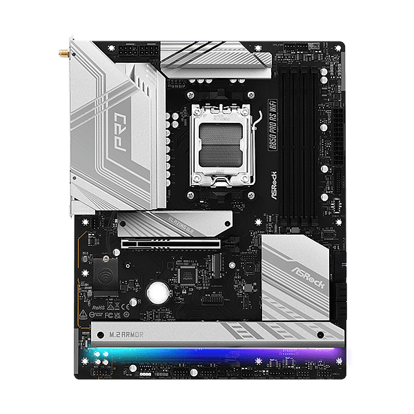 Asrock B850M Pro RS  WiFi 6E Bluetooth 52  DDR5  MicroATX  Placa Base AM5