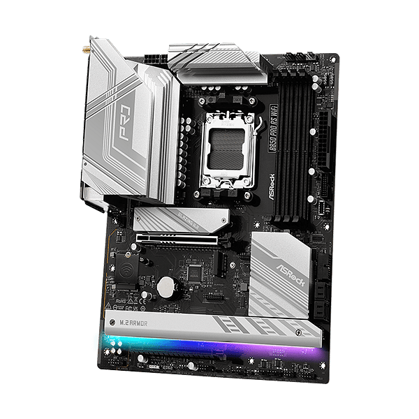 Asrock B850M Pro RS  WiFi 6E Bluetooth 52  DDR5  MicroATX  Placa Base AM5