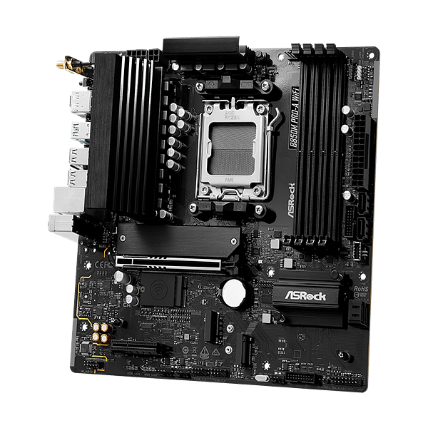 Asrock B850M ProA  WiFi 6E Bluetooth 52  DDR5  MicroATX  Placa Base AM5