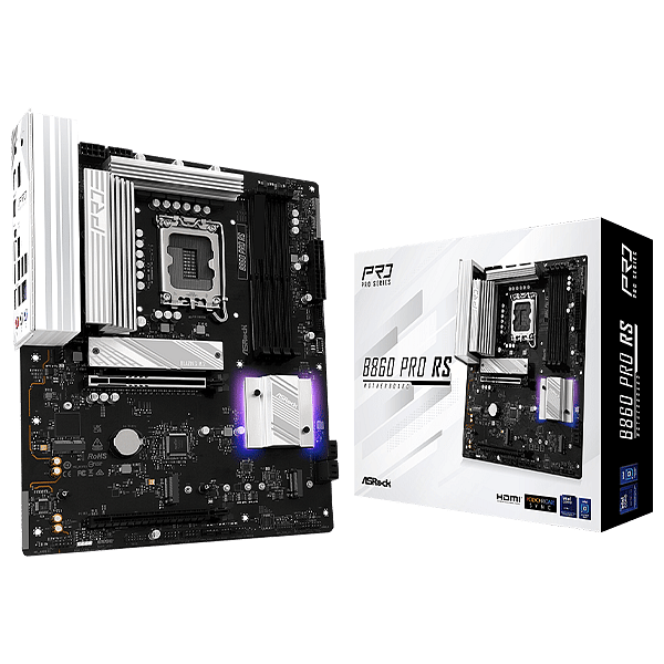 Asrock B860 Pro RS  WiFi 6E Bluetooth 53  DDR5  ATX  Placa Base Intel 1851