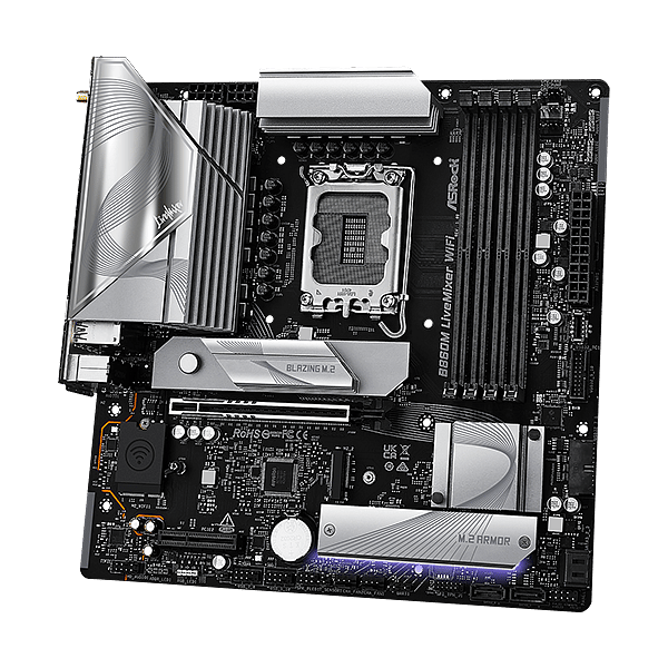 Asrock B860M LiveMixer  WiFi 6E Bluetooth 53  DDR5  MicroATX  Placa Base Intel 1851