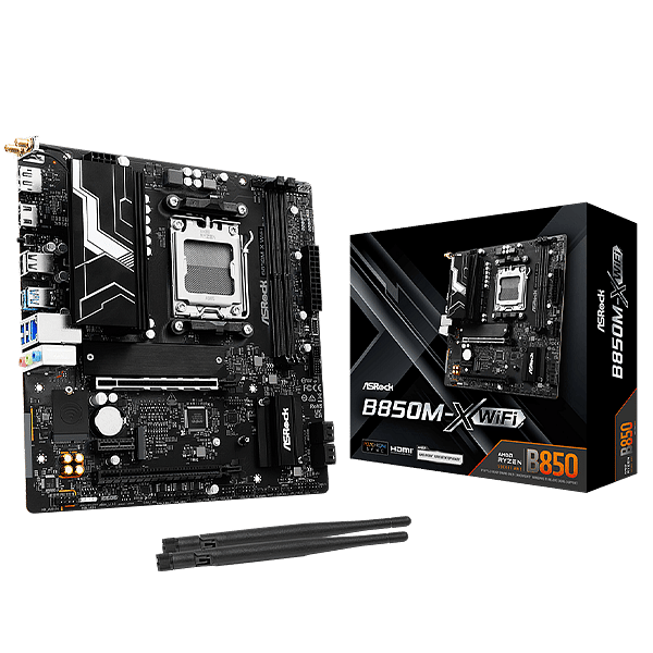 Asrock B850MX  WiFi 6E Bluetooth 52  DDR5  MicroATX  Placa Base AM5