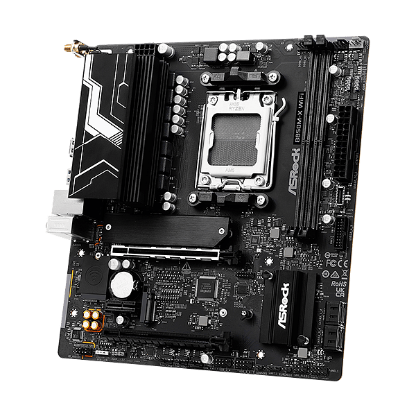 Asrock B850MX  WiFi 6E Bluetooth 52  DDR5  MicroATX  Placa Base AM5