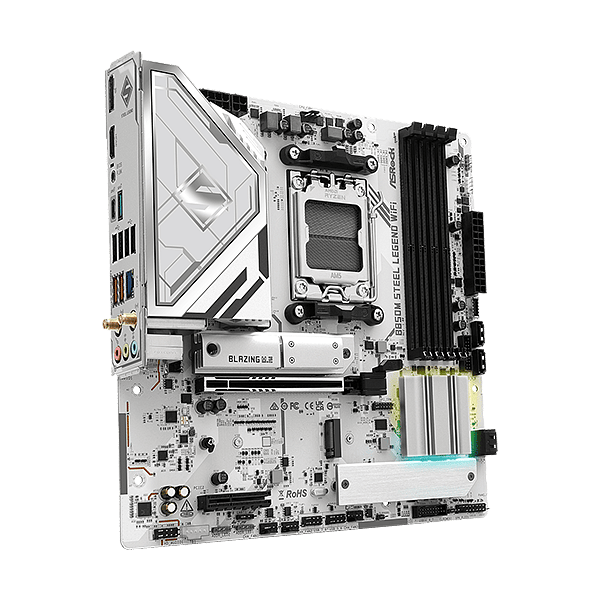 Asrock B850M Steel Legend  WiFi 7 Bluetooth 54  DDR5  MicroATX  Placa Base AM5