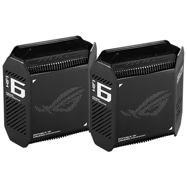 Asus ROG Rapture GT6  WiFi AX  AX10000  Tribanda  2x Pack Negra  Router Gaming