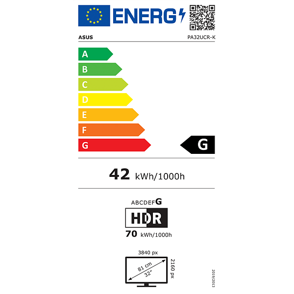 ASUS ProArt PA32UCRK Monitor 32 4K UHD IPS HDR 98 DCIP3 Adobe RGB 100 sRGB HDMI USBC