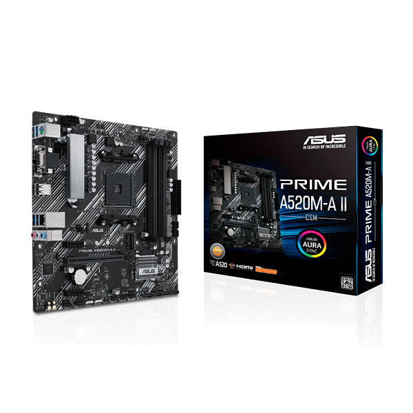 Asus Prime A520MA II CSM  DDR4  MicroATX  Placa Base AM4