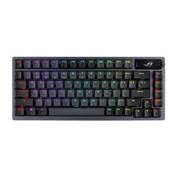 ASUS ROG Azoth 75 Teclado mecánico Inalámbrico Switches ROG NX Red Hotswappable Pantalla OLED Gasket Mount PBT DoubleShot