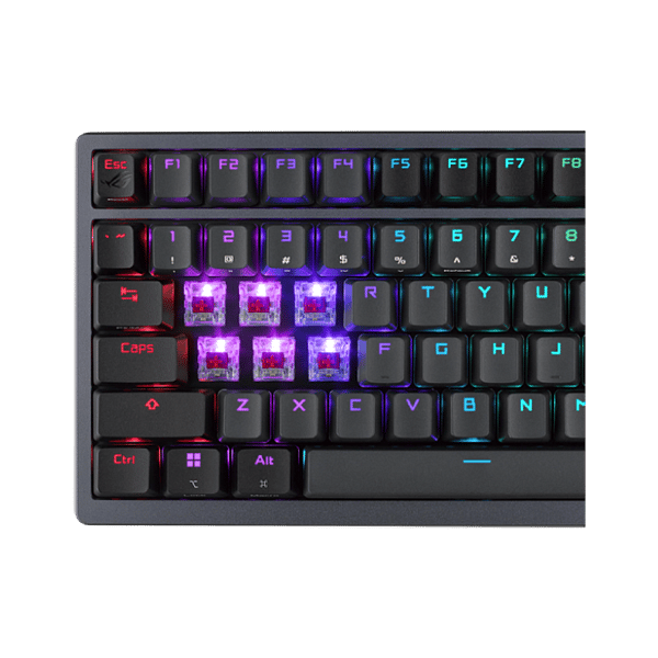 ASUS ROG Azoth 75 Teclado mecánico Inalámbrico Switches ROG NX Red Hotswappable Pantalla OLED Gasket Mount PBT DoubleShot