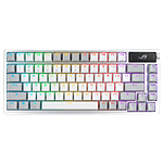 ASUS ROG Azoth Moonlight White 75 Teclado mecánico Inalámbrico Switches ROG NX Snow Hotswappable Pantalla OLED Gasket Mount PBT DoubleShot