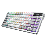 ASUS ROG Azoth Moonlight White 75 Teclado mecánico Inalámbrico Switches ROG NX Snow Hotswappable Pantalla OLED Gasket Mount PBT DoubleShot