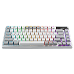 ASUS ROG Azoth Moonlight White 75 Teclado mecánico Inalámbrico Switches ROG NX Snow Hotswappable Pantalla OLED Gasket Mount PBT DoubleShot
