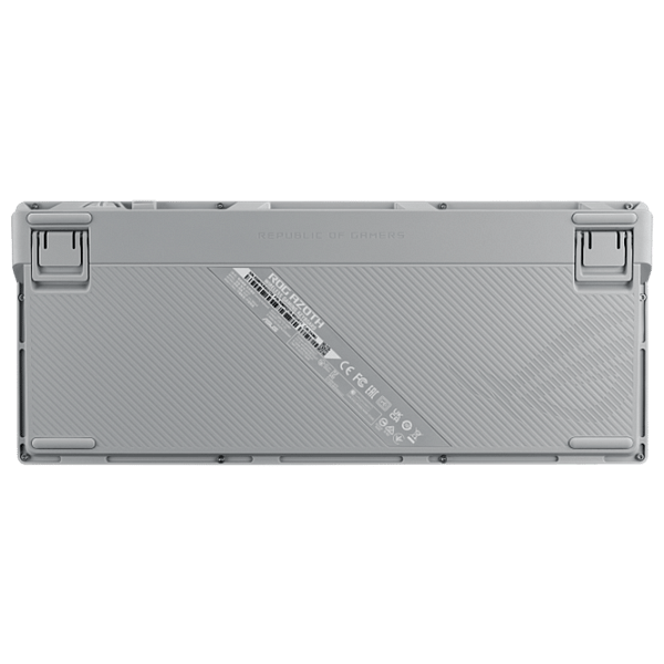 ASUS ROG Azoth Moonlight White 75 Teclado mecánico Inalámbrico Switches ROG NX Snow Hotswappable Pantalla OLED Gasket Mount PBT DoubleShot