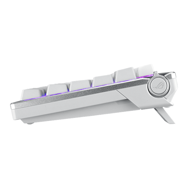 ASUS ROG Azoth Moonlight White 75 Teclado mecánico Inalámbrico Switches ROG NX Snow Hotswappable Pantalla OLED Gasket Mount PBT DoubleShot