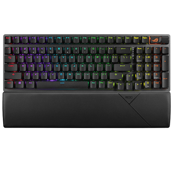 ASUS ROG Strix Scope II 96 Teclado mecánico Inalámbrico gaming Switches ópticos ROGNX Storm RGB Keycaps PBT DoubleShot