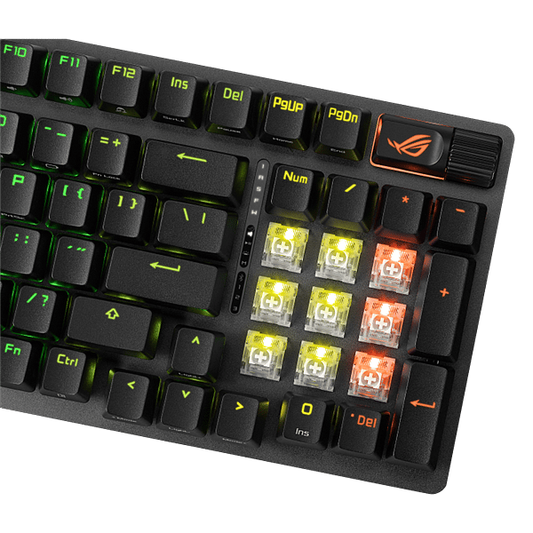 ASUS ROG Strix Scope II 96 Teclado mecánico Inalámbrico gaming Switches ópticos ROGNX Storm RGB Keycaps PBT DoubleShot