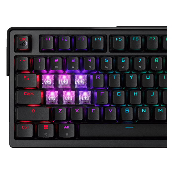 ASUS ROG Azoth Extreme 75 Teclado mecánico Inalámbrico Switches NX Snow RGB Pantalla táctil OLED Gasket Mount PBT DoubleShot