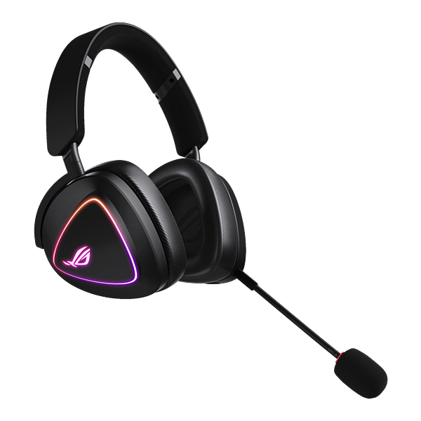 ASUS ROG Delta II Auriculares inalámbricos RGB gaming sonido HiRes DAC ESS Quad micrófono desmontable con cancelación de ruido AI
