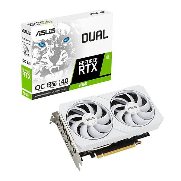 Asus Dual GeForce RTX 3060 White OC 8GB GDDR6  Tarjeta Gráfica Nvidia