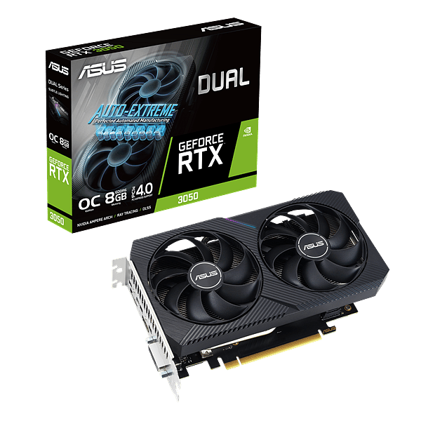 Asus Dual GeForce RTX 3050 V2 OC 8GB GDDR6 DLSS3  Tarjeta Gráfica NVIDIA