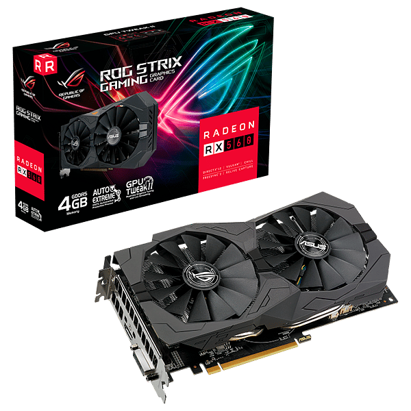 Asus ROG Strix Radeon RX560 4GB GDDR5  Tarjeta Gráfica AMD
