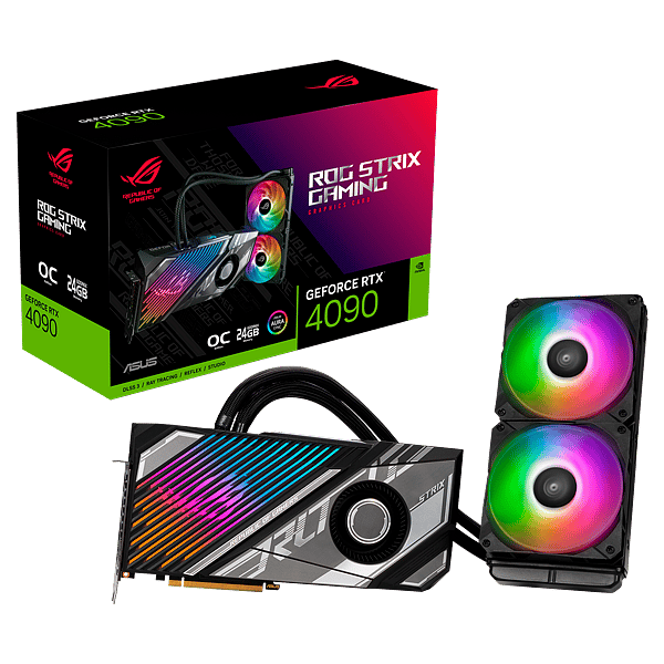 Asus ROG Strix GeForce RTX 4090 OC Liquid Cooling 24GB GDDR6X DLSS3  Tarjeta Gráfica Nvidia