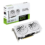 Asus Dual GeForce RTX 4070 OC Evo White 12GB GDDR6X DLSS3  Tarjeta Gráfica Nvidia