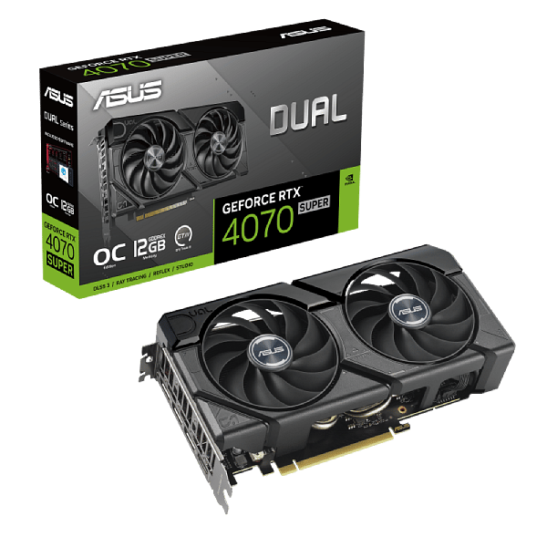 Asus Dual GeForce RTX 4070 Super OC EVO 12GB GDDR6X DLSS3  Tarjeta Gráfica Nvidia