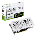 Asus Dual GeForce RTX 4070 Super OC White 12GB GDDR6X DLSS3  Tarjeta Gráfica Nvidia