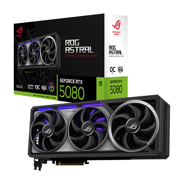 Asus GeForce RTX 5080 ROG Astral OC 16GB GDDR7 DLSS4  Tarjeta Gráfica Nvidia