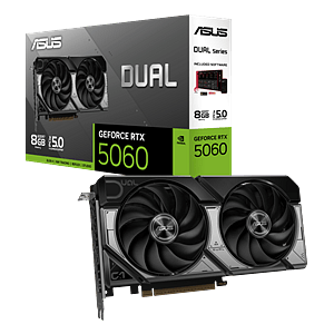 Asus GeForce RTX 5060 Dual 8GB GDDR7 DLSS4  Tarjeta Gráfica Nvidia