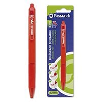 Bolígrafo Borrable con Clip Bismark Color Rojo Retráctil Trazo 0,7mm