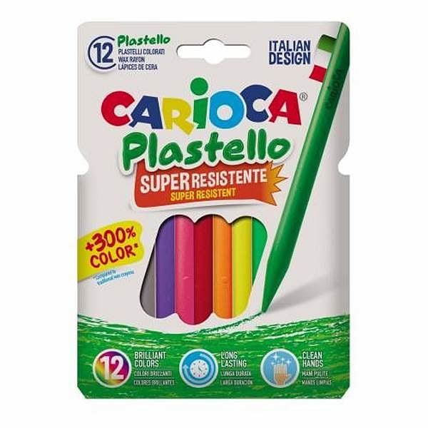 Ceras de Colores Carioca Plastello Caja 12 unidades Colores Surtidos