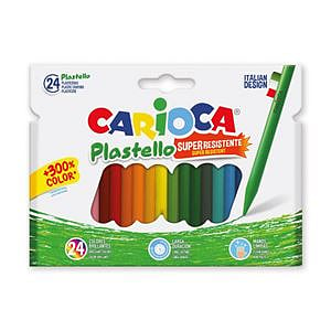 Ceras de Colores Carioca Plastello Caja 24 unidades Colores Surtidos