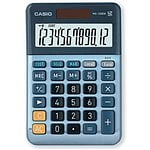 Casio MS120EM Calculadora de Escritorio  Pantalla LCD de 12 dígitos Solar y Pilas Color Azul