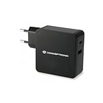 Conceptronic Cargador USBC y USBA 60W Negro  Adaptador