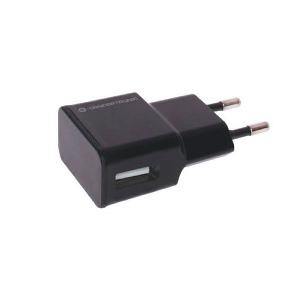 Conceptronic 1 USB negro  Cargador de pared stand